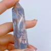 Natural Black Moonstone Crystal Tower with Gold Stripes, 1 Piece view 3