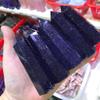 2-Piece Natural Blue and Red Sandstone Point Crystals, Golden Sand Quartz Stone Decor by PEIQIYIN view 4