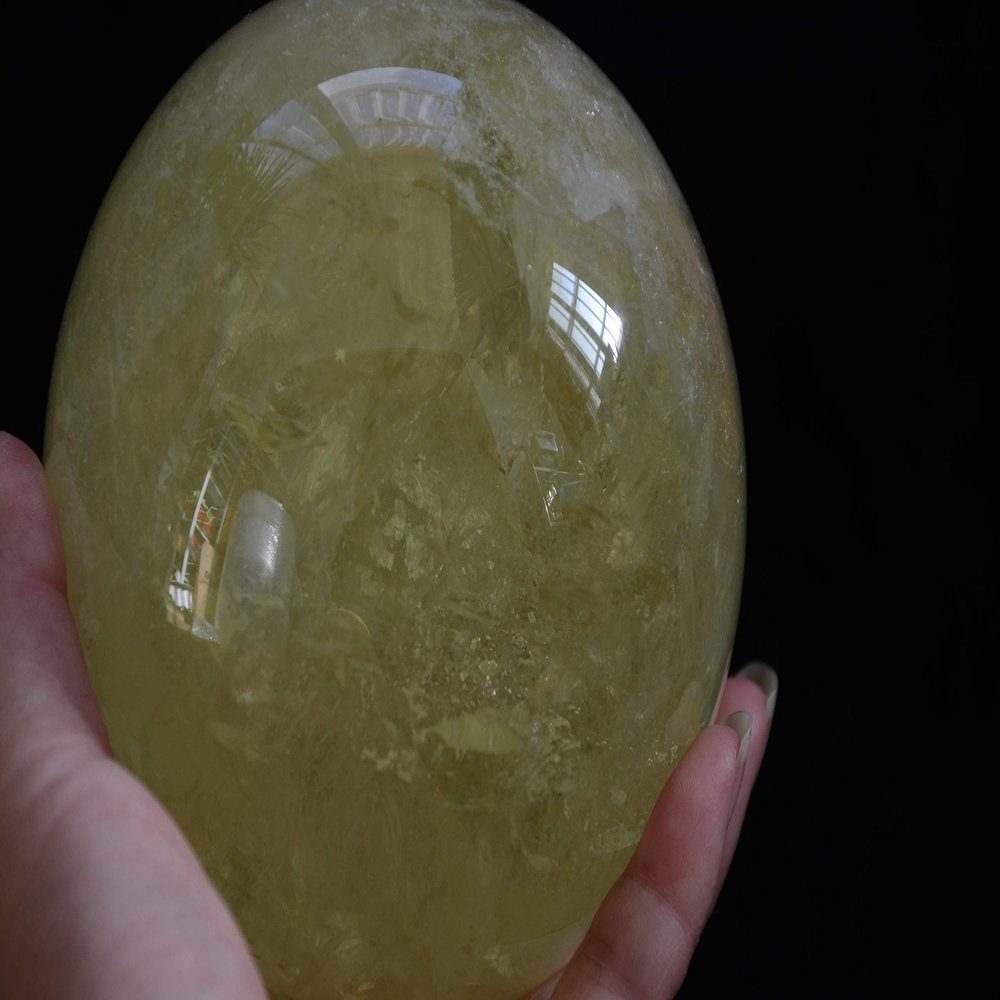 ICXLPMC Home Collection Genuine Tibetan Himalayan Clear Yellow Citrine Quartz Sphere, 10.8 cm – Spiritual – Yuebang