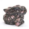 AUOQKQUT PEIQIYIN Hand-Carved Pink Rhodonite Rabbit Statue view 1