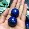 ICXLPMC Home Natural Small Blue Lapis Lazuli Quartz Sphere Crystal Ball Stone 2cm (Set of 3) view 2