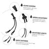 Adjustable-Length Mask Lanyards, 2 Pieces, Black view 2