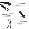 Adjustable-Length Mask Lanyards, 2 Pieces, Black view 3