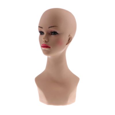 Female PVC Mannequin Head Wig Display Stand