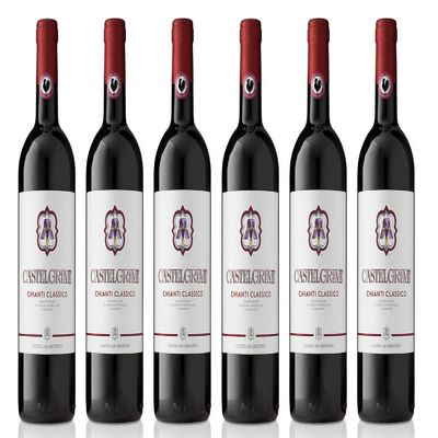 6 x 0.75 L - 2023 Vintage - Castelli del Grevepesa Castelgreve Chianti Classico D.O.C.G. - Tuscany, Italy - Dry Red Wine