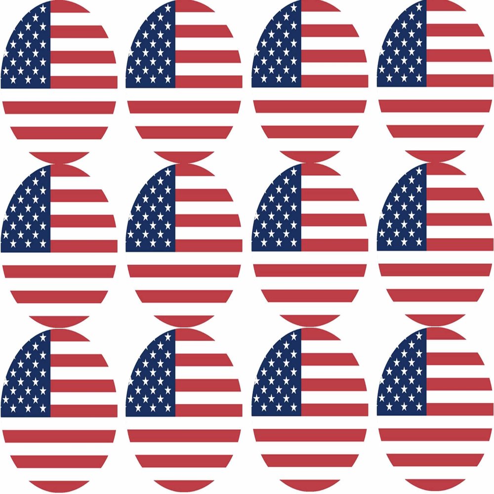 Edible USA Muffin Toppers, 12 Pre-Cut