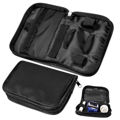 2-Piece Oxford Storage Case for Blood Glucose Meter, Black
