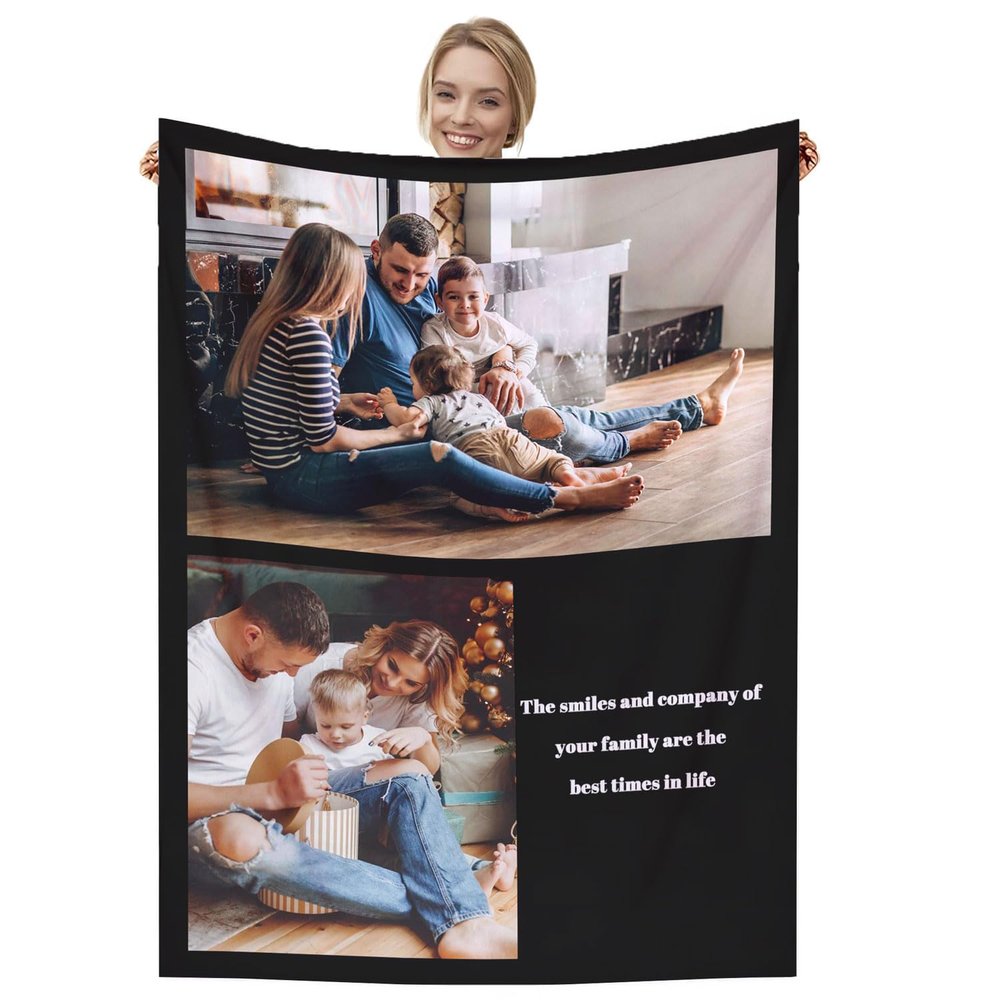 Dmkjdzsw Personalized Photo Blanket, Super Soft, 80 x 120 cm