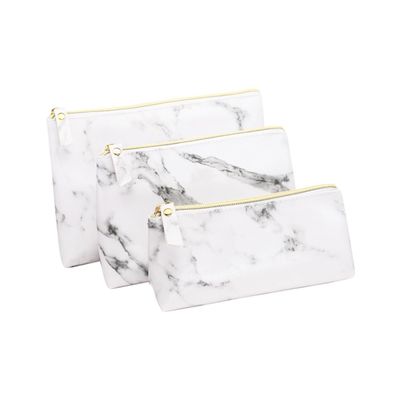 3-Piece Makeup Bag Kit with Zippers