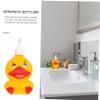 Cabilock 3-Piece Cartoon Travel Bottles with Pumps, Empty Bottles for Shampoo, Shower Gel and Lotion, for Camping and Everyday Use, Yellow view 3