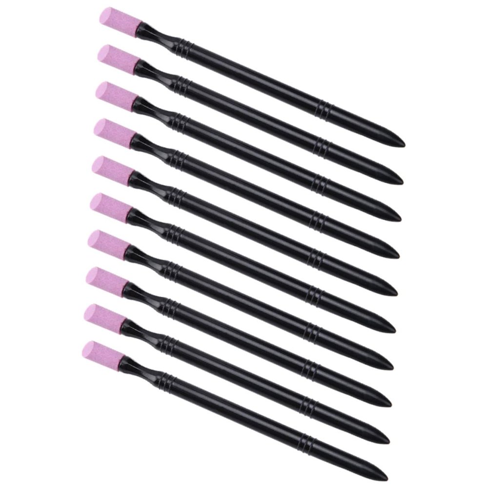 10-Piece Plastic Nail Buffing Tools, Black