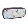 YHBLYKXP Terrazzo Pencil Case with Flap, Marble Pattern, PU Leather, Cosmetic Organizer, Zipper Coin Purse, Black, One Size view 2