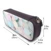 YHBLYKXP Terrazzo Pencil Case with Flap, Marble Pattern, PU Leather, Cosmetic Organizer, Zipper Coin Purse, Black, One Size view 3
