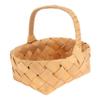 MAGICLULU Braided Wooden Basket with Handle, Portable Wedding Gift Basket for Storing Small Items and Tea Leaves, Khaki view 1