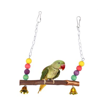 HAPINARY Parrot Swing with Colorful Beads