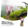 WOONEKY Artificial Underwater Grass Aquarium Decoration, Durable Plastic Water Plants with Vivid Design for Fish Tanks and Aquariums view 2