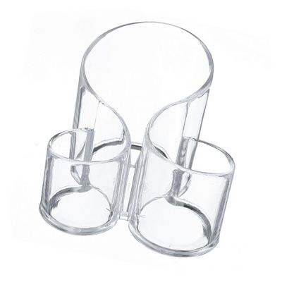 Acrylic Makeup Brush Holder, S-Shaped Desktop Storage Box