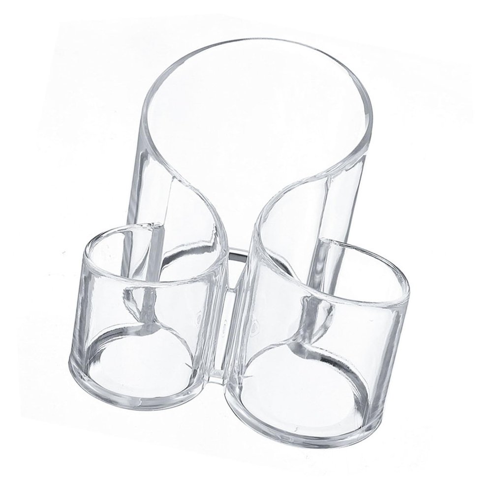 Acrylic Makeup Brush Holder, S-Shaped Desktop Storage Box