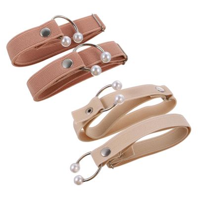 Gogogmee 2 Pairs of Elastic Shoe Straps for High Heels and Pumps with Pearls