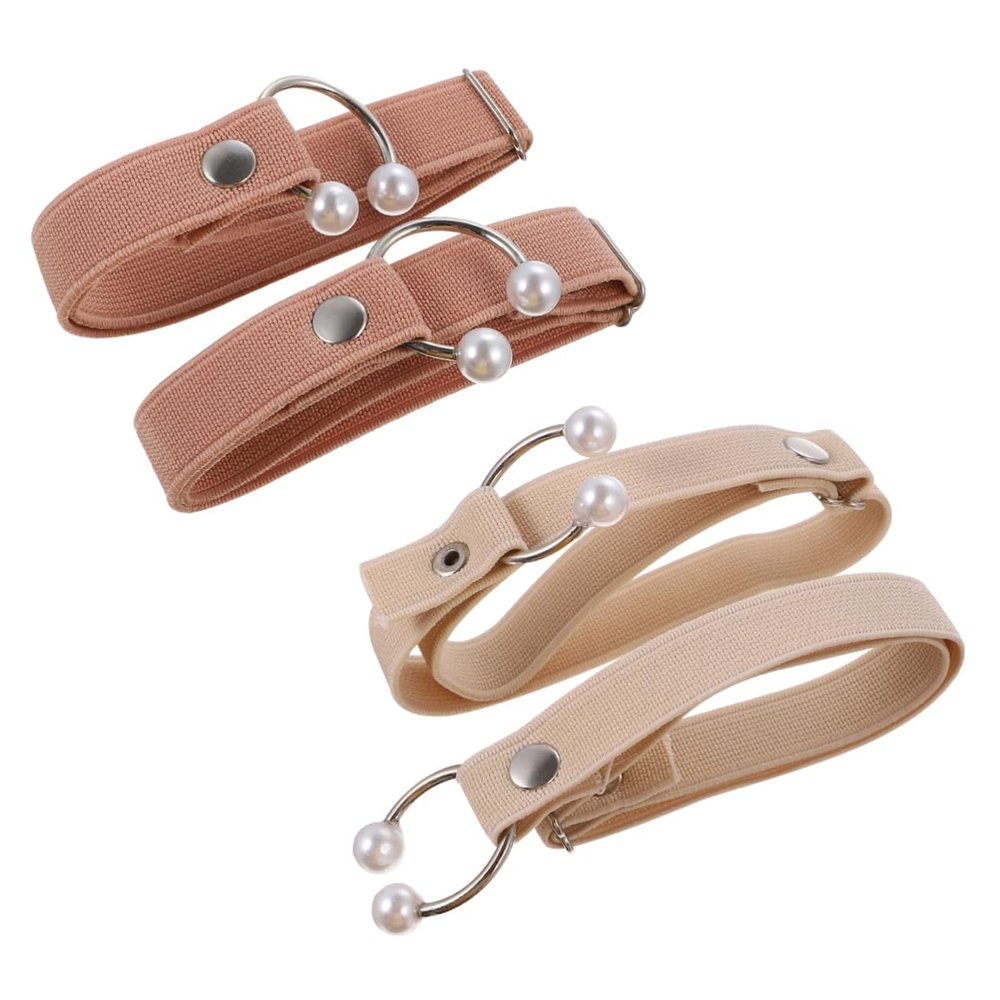 Gogogmee 2 Pairs of Elastic Shoe Straps for High Heels and Pumps with Pearls
