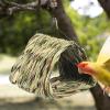 Bird Nest for Cage | Triangular Shape Handwoven Hanging Bird Hut view 2