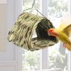 Bird Nest for Cage | Triangular Shape Handwoven Hanging Bird Hut view 3