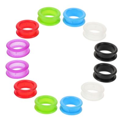 Silicone Scissor Finger Rings with Non-Slip Protection, 12-Piece Set for Grooming Scissors