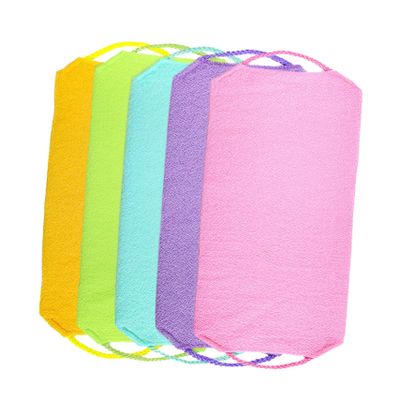 5-Piece Shower Back Scrubbers with Drawstrings for Gentle Exfoliation