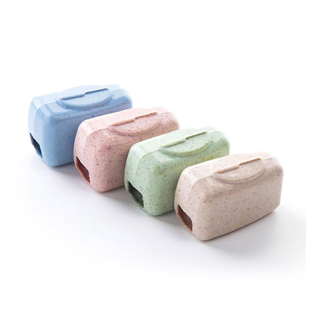 Beavorty 36-Piece Wheat Straw Toothbrush Caps, Waterproof Protective Covers for Travel, Camping and Outdoor Activities, Random Color