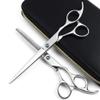 GZSLKSCD Hairdressing Scissors Set with Flat Cutting Teeth, Leather Case and Bang-Cutting Set view 1