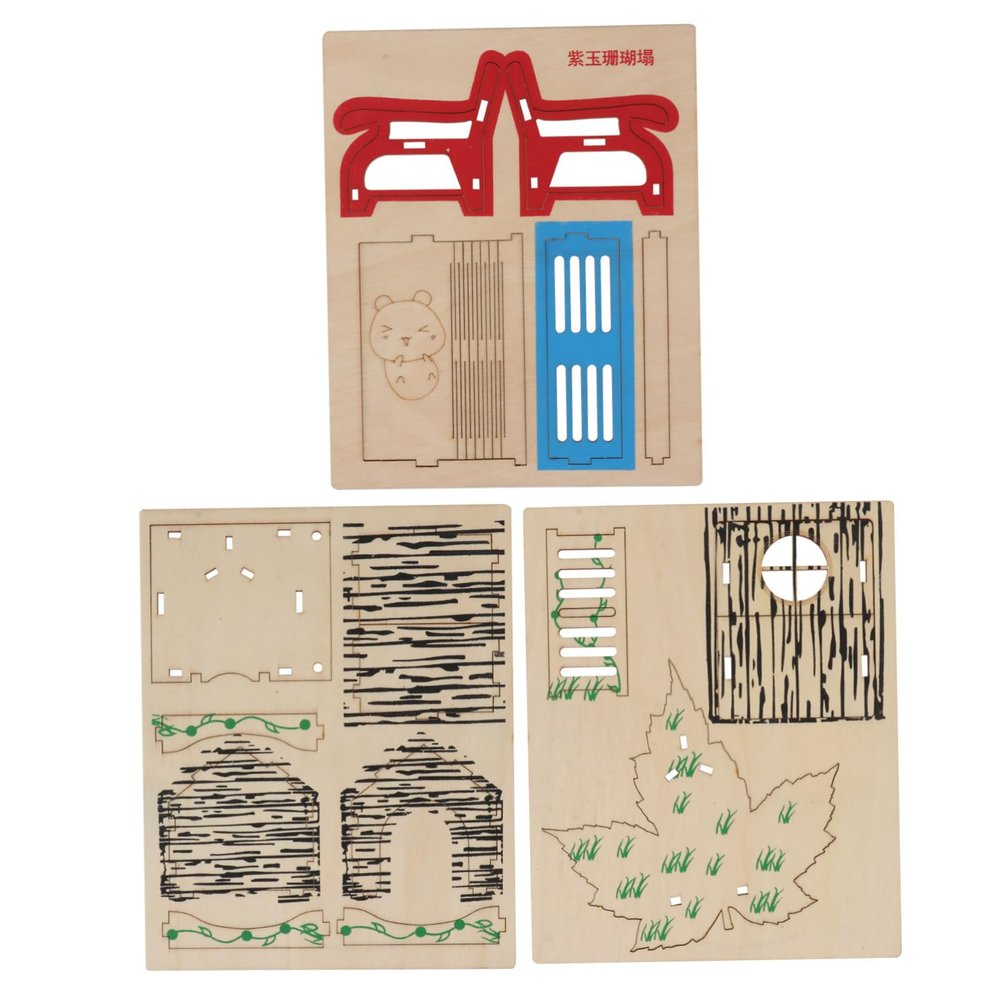 Yardwe Wooden Hamster Cage Accessory