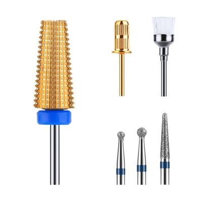 Aqxyedc 6-Piece 5-in-1 Carbide Nail Drill Bit Set, 3/32 in