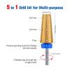 Aqxyedc 6-Piece 5-in-1 Carbide Nail Drill Bit Set, 3/32 in view 2