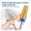 Aqxyedc 6-Piece 5-in-1 Carbide Nail Drill Bit Set, 3/32 in view 4