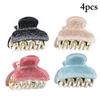 Small Glittery Acrylic Hair Claw Clips for Girls and Women, 4-Pack view 2