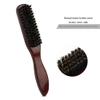 Rtauhife Hair Straightening Brush, Boar-Bristle Brush, Dark Red view 3