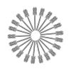 Aqxyedc 20-Piece Nail Carbide Bits, Electric File Sanding Band Mandrel, Fine Grit, for Manicure Nail Sanders, Replacement Nail Drill Bits, Wanglan (Silver) view 1