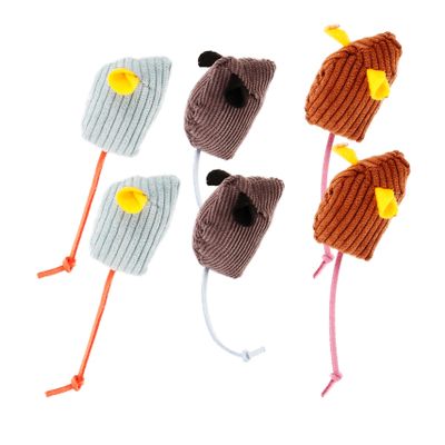 BUGUUYO 6-Piece Plush Cat Toys with Catnip for Active Play and Kitten Entertainment