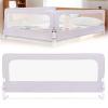 OHMG Bed Rail for Children, Safety Rail for Adults, Portable Playpen, Removable and Height-Adjustable, Breathable Mesh, Gray, 180 x 70 x 26 cm view 1