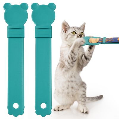 OKAMMY Cat Treat Squeezer Spoon Dispenser (2 Blue)