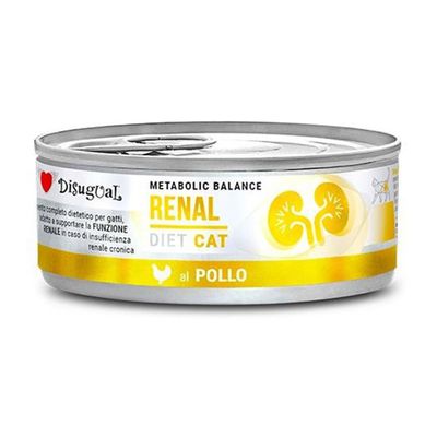 Disugual Diet | Wet Food for Cats | 6 x 85 g | Assorted Flavors | (6 x 85 g, Kidney Chicken)