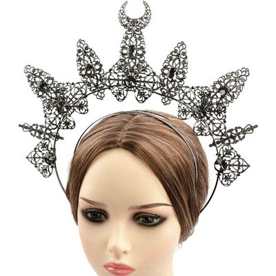 Lpitoy Mary Halo Crown Headband, Goddess Headdress Tiara for Women, Brides, Weddings and Halloween