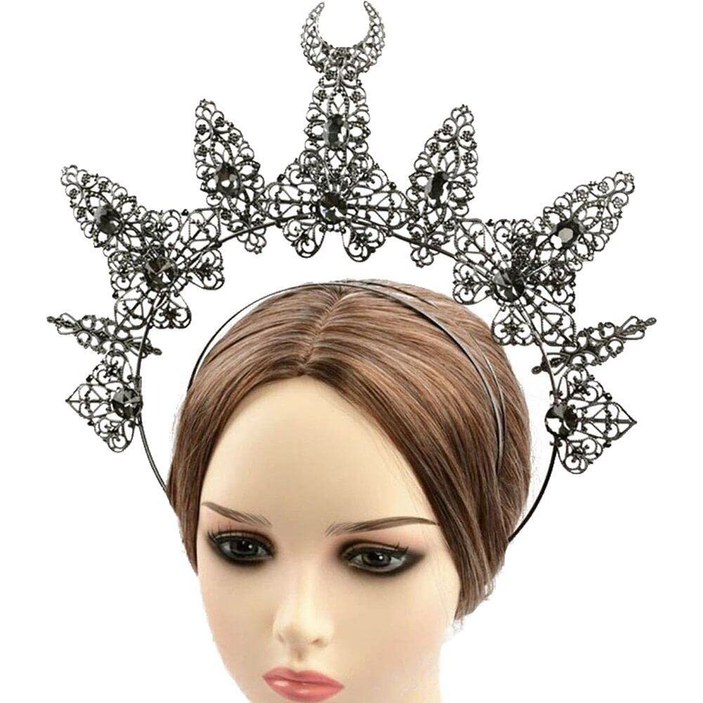 Lpitoy Mary Halo Crown Headband, Goddess Headdress Tiara for Women, Brides, Weddings and Halloween