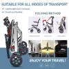 ADUUTPPD Lightweight Folding Transport Wheelchair with Hand Brakes view 3