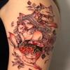 2-Piece Jagua Tattoo Stickers, Herbal, Semipermanent, Waterproof, Realistic Fox Demon Design view 2