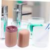 FRCOLOR Portable Plastic Toothbrush Holder Cups, 3-Piece Set, Smooth and Lightweight, Random Color, for Travel and Home view 3