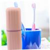 FRCOLOR Portable Plastic Toothbrush Holder Cups, 3-Piece Set, Smooth and Lightweight, Random Color, for Travel and Home view 4