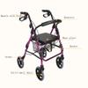GLETSF Trolley - Foldable Household Shopping Cart, Luggage Cart for Outdoor Use, 4-Wheel Trolley view 3