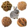 BEBIKR Chew Toys for Small Pets, Grass Balls, 4-Piece Set view 4
