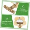 Happyyami Wooden Bird Toy with Mirror for Parrots view 3